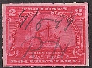 R164 2¢ Documentary Stamp (1898) Used