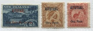 Aitutaki 1903 overprinted values to 6d mint o.g. hinged