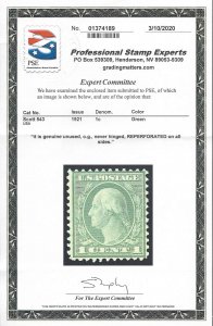 543 Mint,OG,NH... PSE Cert... SCV $1.75