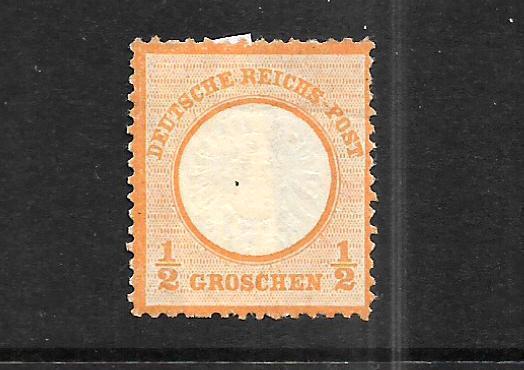  GERMANY  1872  1/2g LARGE SHEILD  MNG  SG 18