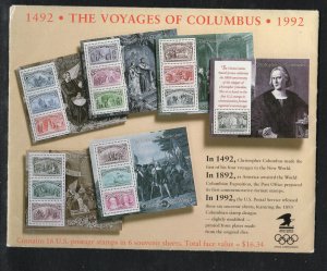 ALLY'S US Scott 2624-9 1c-$5 Columbian Souvenir Sheets [6] MNH F/VF [F-8a]