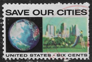 US #1411 6c Anti-Pollution - Globe and City
