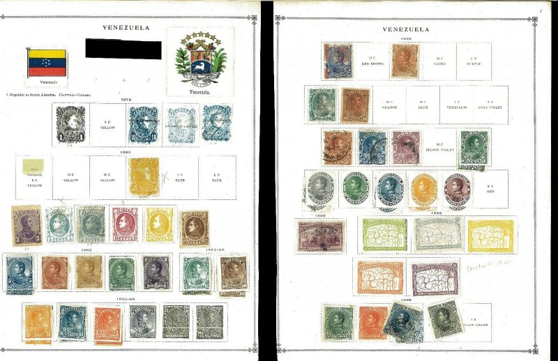 Venezuela 1879-1940 M & U on Scott International Pages