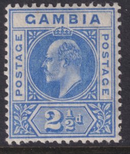 Sc# 45 Gambia 1904-09 King Edward VII KEVII 2½p portrait type MNH CV $28.