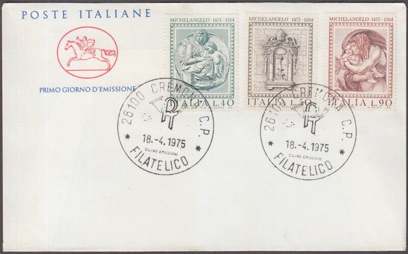 ITALY Sc # 1180-2 FDC with one STAMP DEPICTING the FLOOD