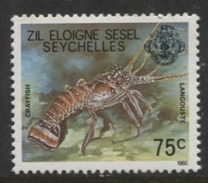 Seychelles - Scott 8 - Crayfish Issue -1980 - MNH - Single 75c Stamp