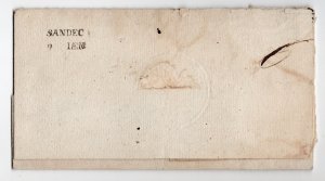 praephilatelic letter  1845 from galizien : niepolomice - sandec