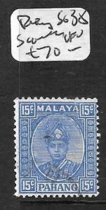 MALAYA PAHANG  (P0105BB)  15C SULTAN SG 38  SCARCE  VFU