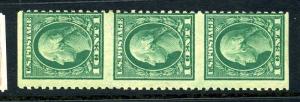 424c Washington Imperf Between Strip of 3 Stamps with PF Cert (424-1pf)