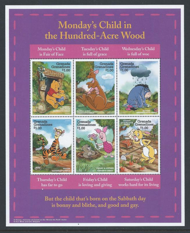 Grenada Grenadines #1949 NH Disney - Winnie the Pooh Sheetlet