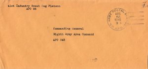 United States A.P.O.'s Soldier's Free Mail 1945 U.S. Army Postal Service, A.P...