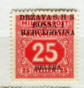 AUSTRIA; BOSNIA HERZ. early 1900s Postage Due issue Mint hinged 25h. value