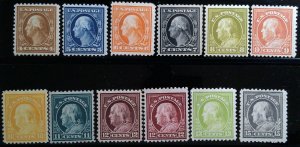 Scott #503-504&506-515 - FW Lot - OG - 1917