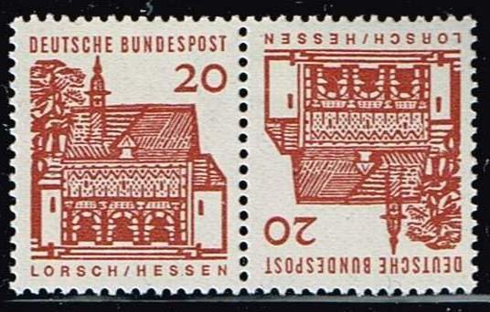 Germany 1966, Sc.#905b MNH tête bêche pair,  Gatehouse of Lorsch Hessen