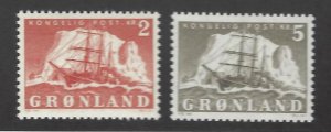 Greenland SC#37-38 MNH VF SCV$10.50..Find a great spot!