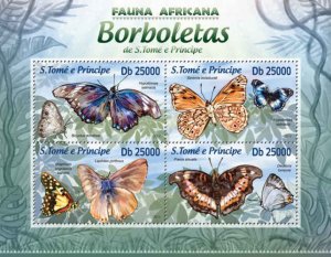 St Thomas - Butterflies - 4 Stamp Sheet - ST13210a