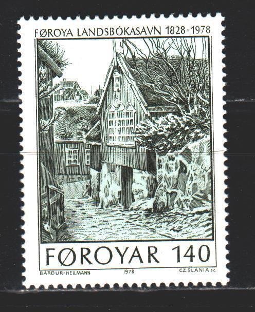 Faroe Islands. 1978. 39 of the series. National library. MNH.