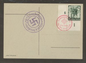 Germany Sudetenland Card, Schreckenstein, 1938 