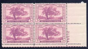 MALACK 772 F/VF or better OG NH, plate block of 4  (..MORE.. pbs0056