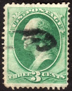 1870, US 3c, Washington, Used, Sc 147