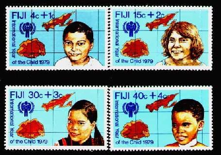 Map of Fiji, Fiji SC#B7-B10 MNH set