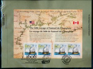 USPS 2006 SOUVENIR PAGE 39c CHAMPLAIN #4073