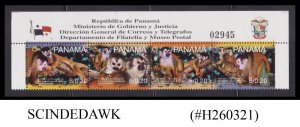PANAMA - 2002 RED-BACKED SQUIRREL MONKEY / WWF - 4V STRIP SE-TENANT MNH