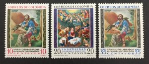 Colombia 1960 #722-3,c387, St. Isadore, MNH.