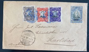 1911 SAN Salvador El Salvador Postal Stationery Cover To Karlsbad Austria