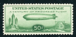 US Stamp #C18 Century of Progress 50c - MNH - CV $75.00