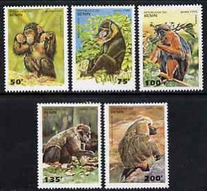 BENIN - 1995 - Primates - Perf 5v Set - Mint Never Hinged