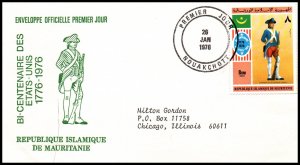 Mauritania 341 Military Uniform Typed FDC