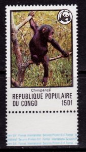 Congo People's Republic 456 MNH - WWF, Chimpanzee (1978)