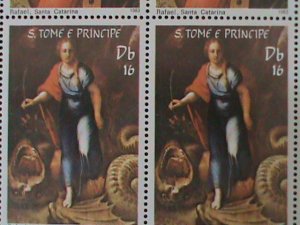 ​ST,THOMAS -1983-EASTER- FAMOUS ARTS PAINTING BY RAPHAEL- MNH LARGE SHEET VF