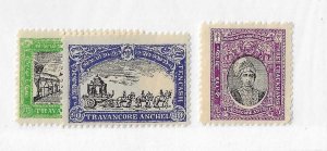 Travancore (India) Sc #24-26 OG VF