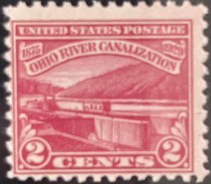 Scott #681 1929 2¢ Ohio River Canalization MNH OG