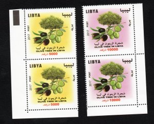 2017- Libya- Libye - Olive trees in Libya- Les oliviers en Libye- Pair- 2v.MNH**