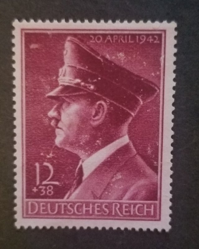 GERMANY Adolf Hitler stamp B203 1942 Birthday Third Reich WWII Mint MNG  T13986