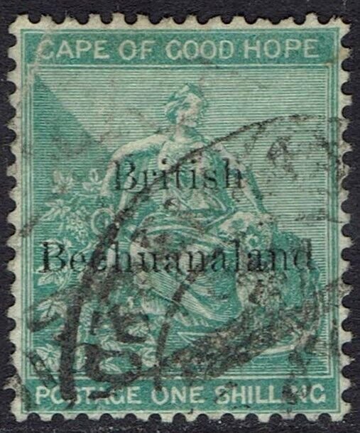 BECHUANALAND 1885 OVERPRINTED CAPE HOPE SEATED 1/- USED