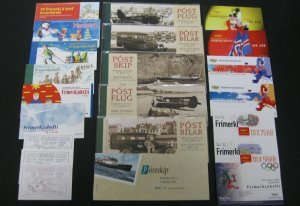 ICELAND BOOKLETS, 35 DIFFERENT IN PERIOD 1987/2000 ALL UNUSED, SCOTT $515.00