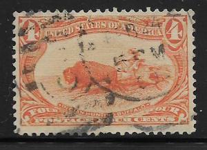 UNITED STATES, 287, USED, INDIAN HUNTING BUFFALO