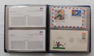 FDC 1980 US United States Olympic Committee First Day Cover Collection in Album