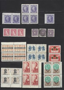 Canada Stamps Small lot mostly MNH, 1 Used, 327 Paper on Back, See Scott # Below