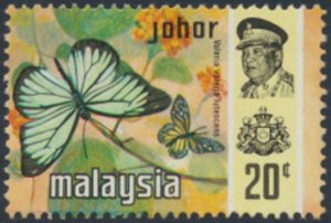 Johore Malaysia   Sc#  182   MVLH   Butterflies    see details  / scans