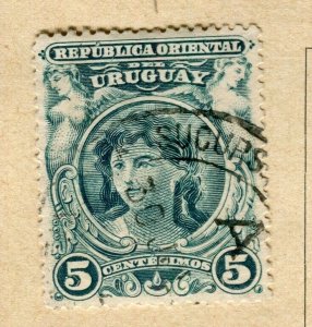 URUGUAY; 1901 early classic pictorial issue fine used 5c. value