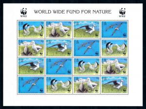 [94554] Tristan Da Cunha 1999 Birds Vögel Oiseaux Albatross WWF Sheet MNH