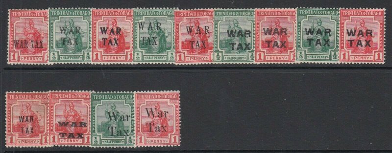 Trinidad & Tobago, Scott MR1-MR13, MLH/HR, Complete War Tax set