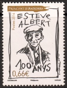 Andorra (French) #739  MNH - Writer Esteve Albert (2014)