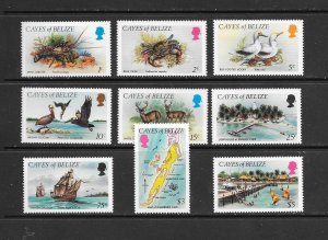 CAYES OF BELIZE #1-9  MARINE LIFE  MNH