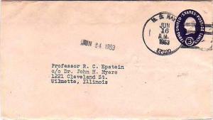 United States Fleet Post Office 3c Washington International Envelope 1953 U.S...